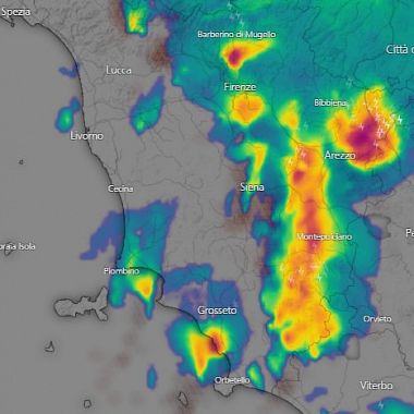 La mappa del fronte temporalesco